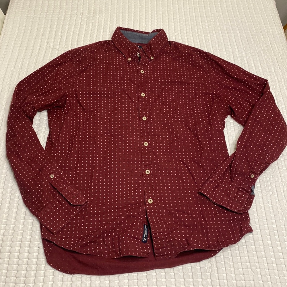 Mens American eagle button up